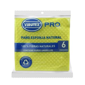 Paño Esponja Virutex Amarillo Pack 6 Unidades 