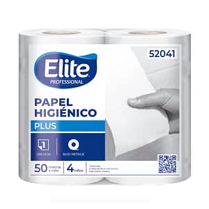 Papel Higiénico Elite Professional Hoja simple  50 Metros 4 rollos