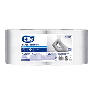 Papel Higiénico Elite Professional Plus Hoja simple 400 Metros  4 Rollos