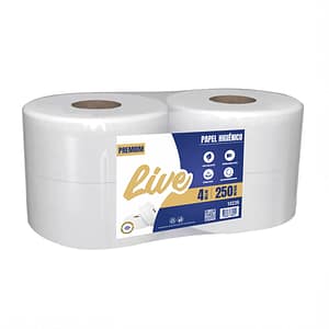 Papel Higiénico Live  Doble Hoja 250 Metros 4 Rollos