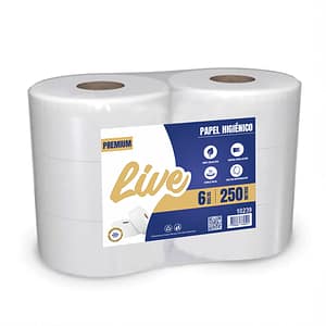 Papel Higiénico Live  Doble Hoja 250 Metros 6 Rollos