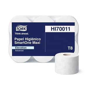 Papel Higiénico Tork SmartOne Premium Doble hoja  207 Metros  6 Rollos