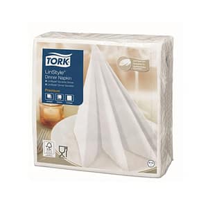 Servilleta Tork LinStyle® Tipo Tela Blanca 40×40 cm  Pack 12 x 50 Servilletas