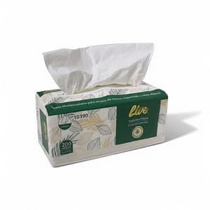 Toalla Interfoliada Live Doble Hoja Laminada Tipo V 200 Hojas 18 paquetes
