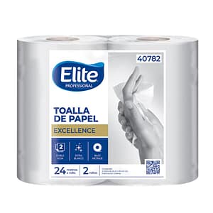 Toalla de Papel Rollo Elite Professional Doble hoja  24 Metros 2 rollos