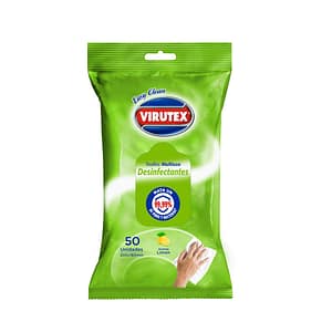 Toallas Desinfectantes Virutex Easy Clean Aroma Limón 50 Unidades