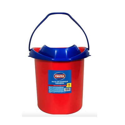 Balde con Escurridor Virutex 14 Litros