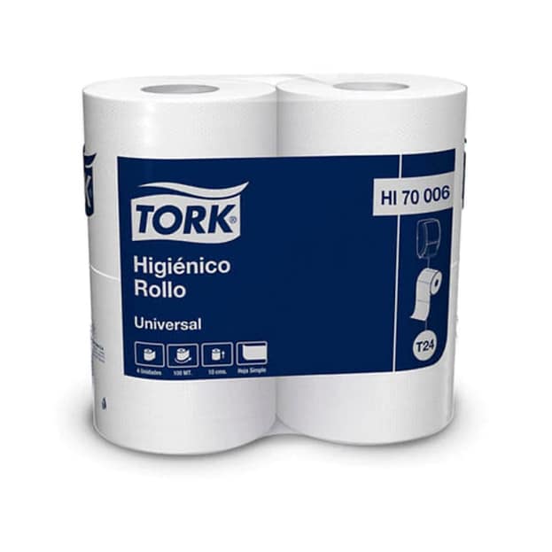 Papel Higiénico Tork Universal Hoja simple 100 Metros 32 Rollos